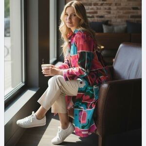 70s multicolor vintage robe jacket